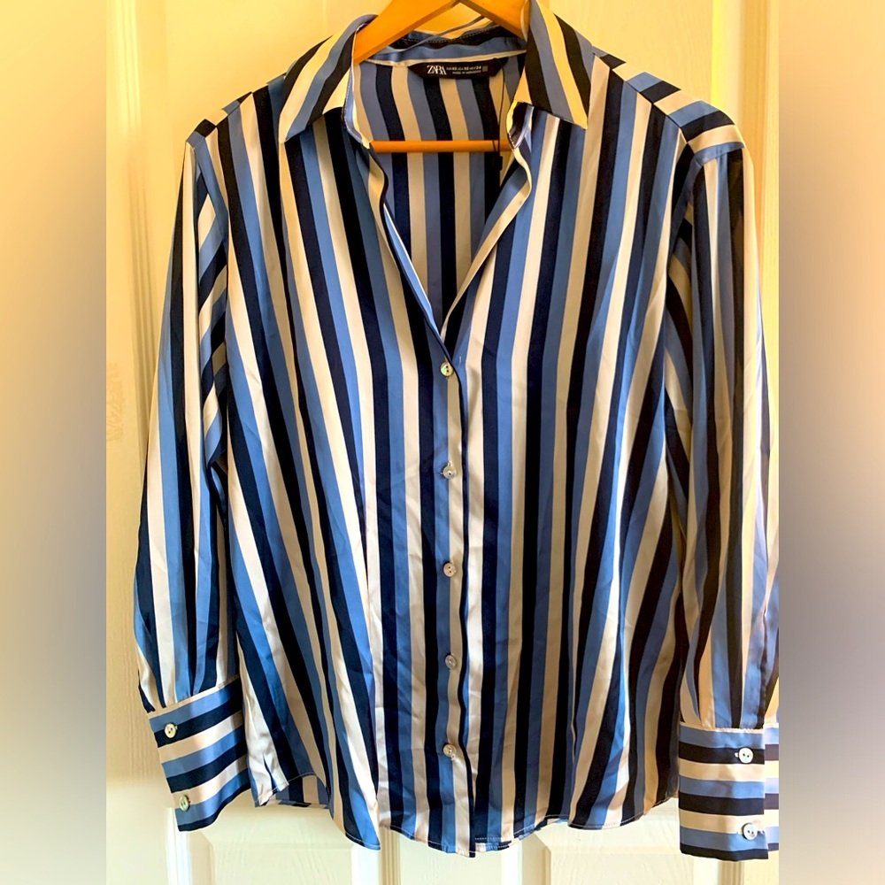 Zara silk dress shirt